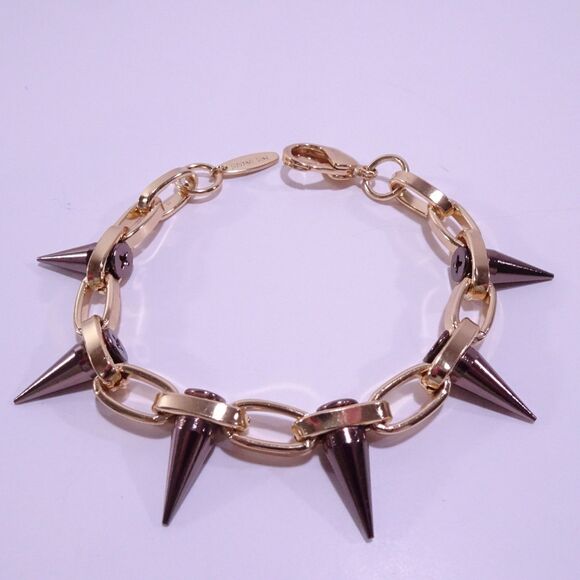 Joomi Lim Jewelry - Joomi Lim Single Row Spike Bracelet Gold Rhodium NWOT 158